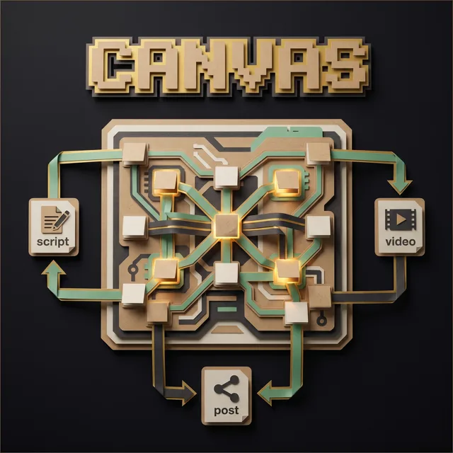 One canvas running a whole pipeline