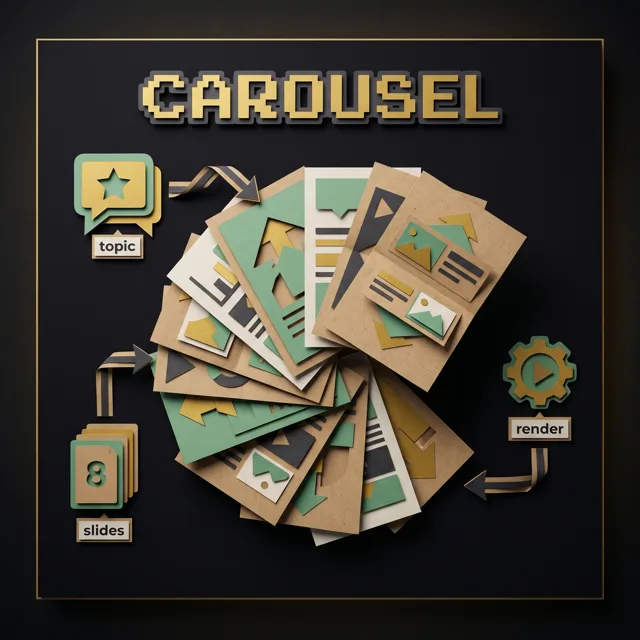Carousel engine, origami slides fanning out of a paper machine